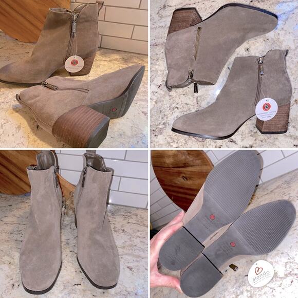 NWT $129 BLONDO Samara Waterproof Suede Boot Bootie Womens 9 No Box - Picture 1 of 12